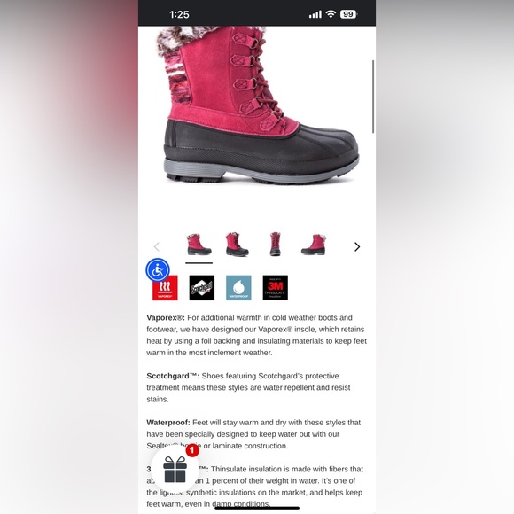 Propét Lumi Tall Lace Waterproof winter boot, size 10 Wide. - Picture 11 of 13